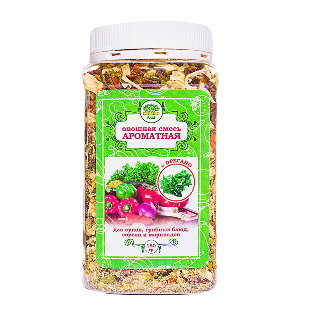 Organic Food Овощная смесь Ароматная с орегано, 160 гр ПЭТ
