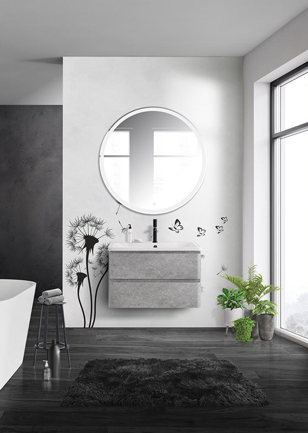 Тумба подвесная с раковиной BelBagno ALBANO-900-2C-SO-CVG