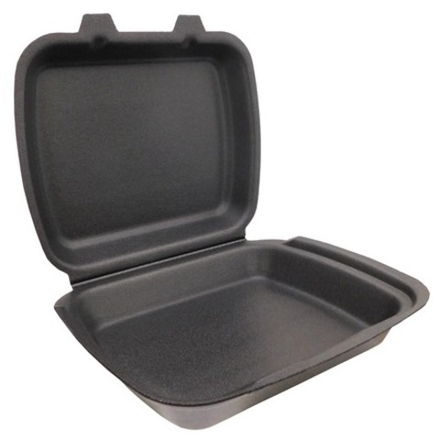 Ланч-бокс ЧЕРНЫЙ 2-замка (130шт) ОДНОСЕКЦИОННЫЙ