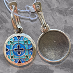 Серьги «Ольгин Крест» эмаль