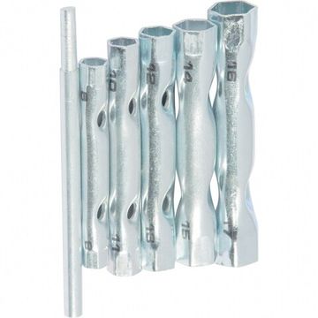 Набор торцевых ключей-трубок SPARTA 8x17 мм, вороток, оцинкованные, 6 шт. 137405