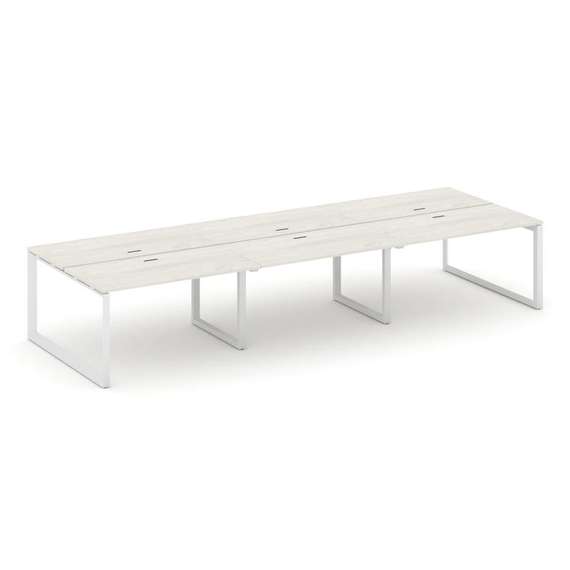 Style Project Рабочая станция двухсторонняя SN-59O.DRS-083 Дуб Наварра/Металл Белый/Белый Заглушка 4