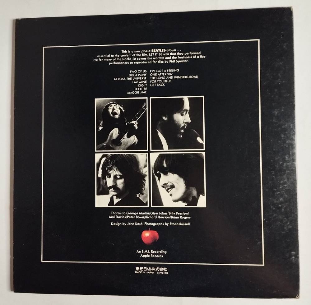 Винтажная виниловая пластинка LP The Beatles Let It Be (Japan 1971) (Obi) EX