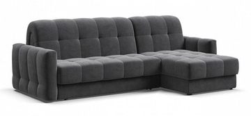 Угловой диван Босс Слип 160 Велюр Монолит серый