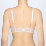 Кружевной пуш-ап бюстгальтер на каркасах с трехразрезной чашкой (Размер: 80C) (Цвет: белый)