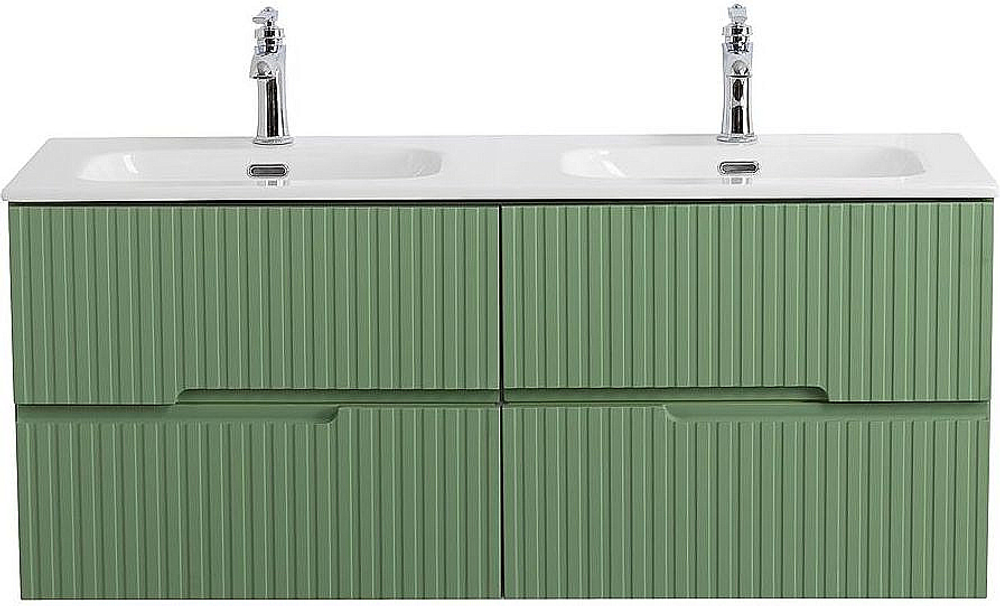 Тумба с раковиной Cezares DUET-N 120 DUET-N-1200-4C-SO-2-PS-P фисташковый софт