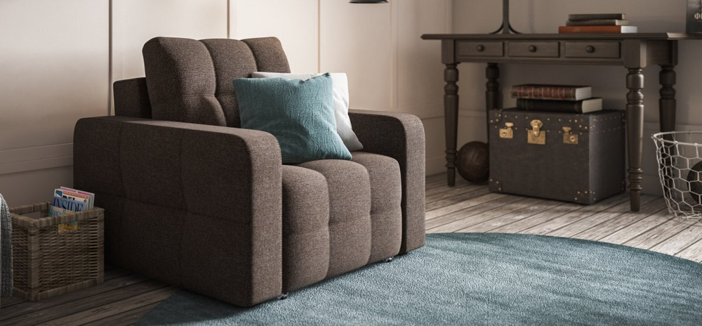 Денди кресло-кровать Рогожка Мальмо шоколад