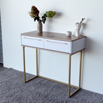 Туалетный столик консоль ROYAL 5211 эко (Макиато-Золото-р.золото)