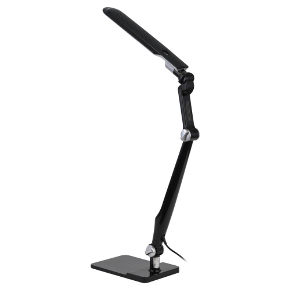 Настольный светильник ЭРА NLED-497-12W-BK светодиодный на струбцине и с основанием черный | Светодиодные настольные лампы
