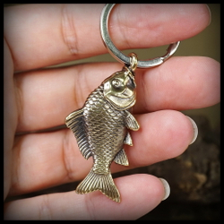 Брелок для ключей "Карп" , латунь
