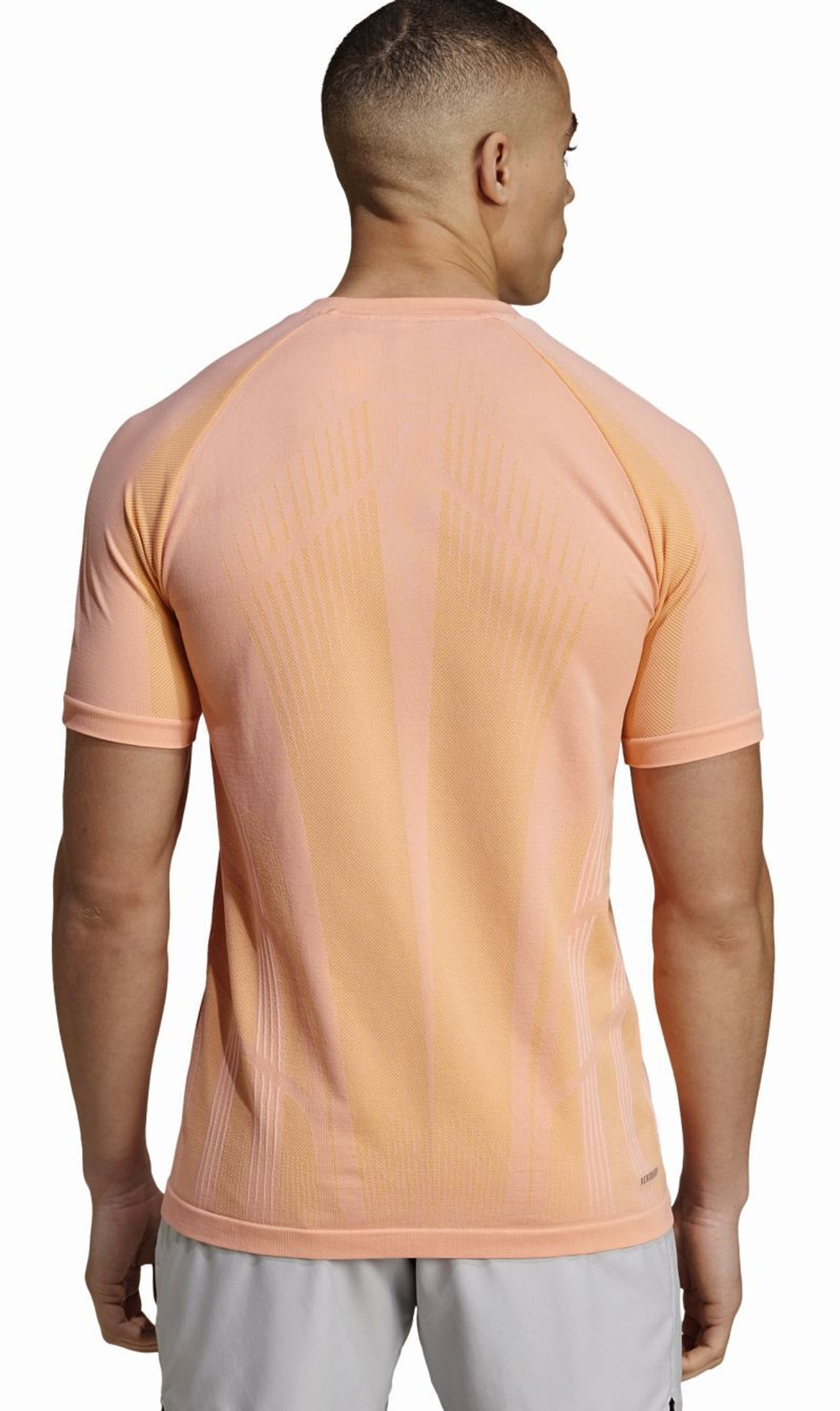 Мужская теннисная футболка Adidas Tennis Pro Seamless Aeroready Freelift T-Shirt - Розовый