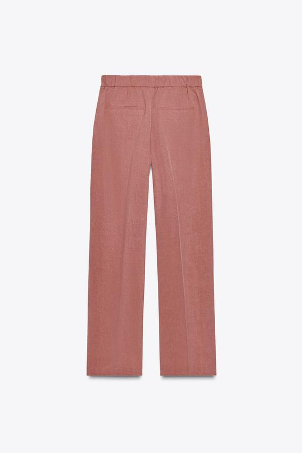 ZARA ПРЯМЫЕ БРЮКИ С ЭЛАСТИЧНЫМ ПОЯСОМ, МАРСАЛА