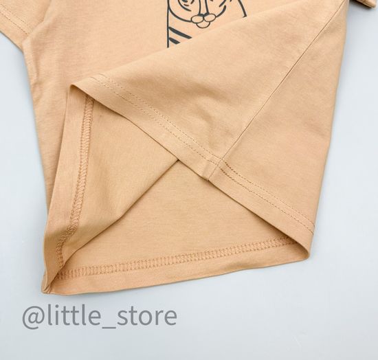 Футболка хлопковая "Мир животных" итальянский песок