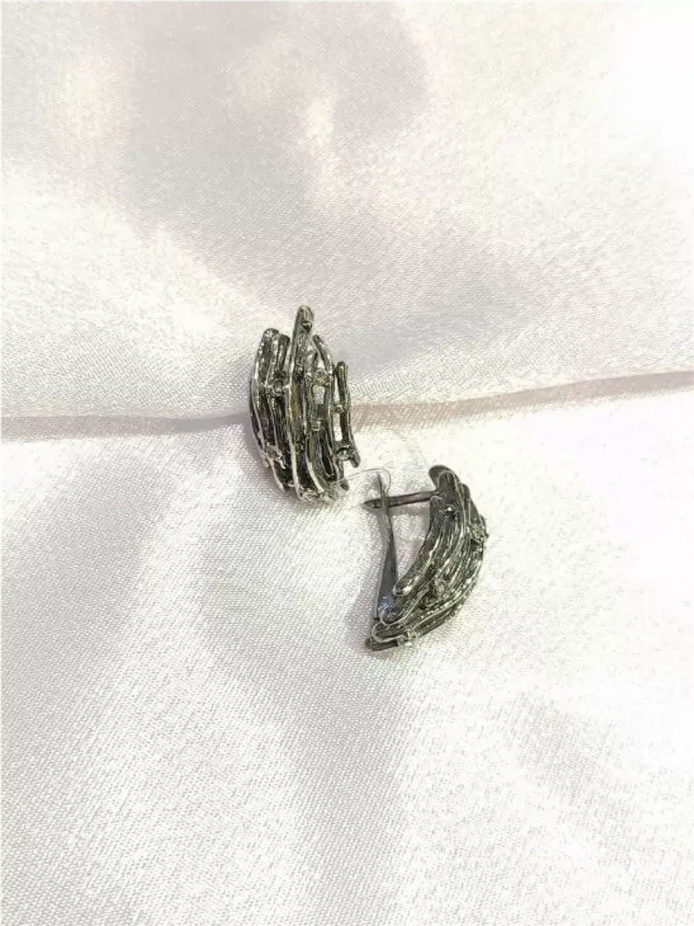 Ювелирные серьги серебро с фианитами