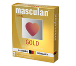 Презервативы Masculan, 5 ultra, золотые, 19 см, 5,3 см, 3 шт.(Gold № 3)