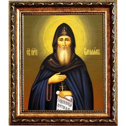 Варлаам Пинежский, Важский, Шенкурский, преподобный. Икона на холсте.