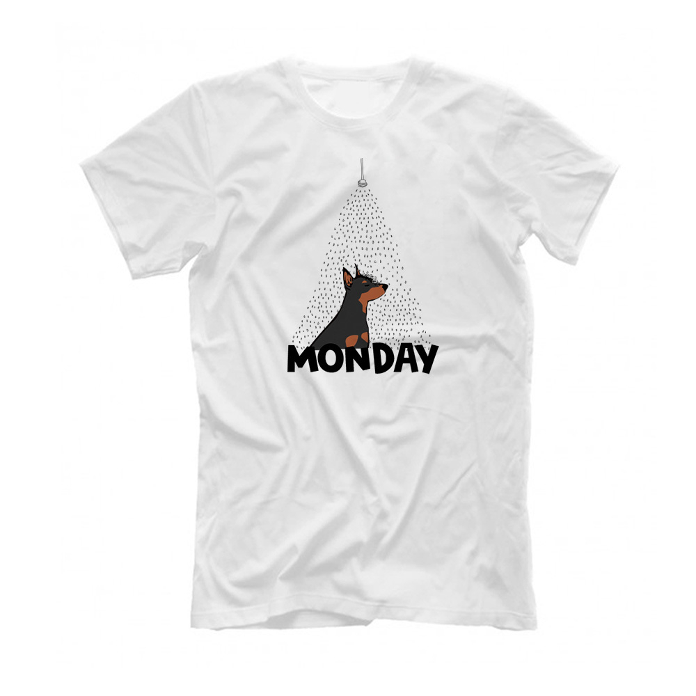 Футболка "Цвергпинчер в понедельник"