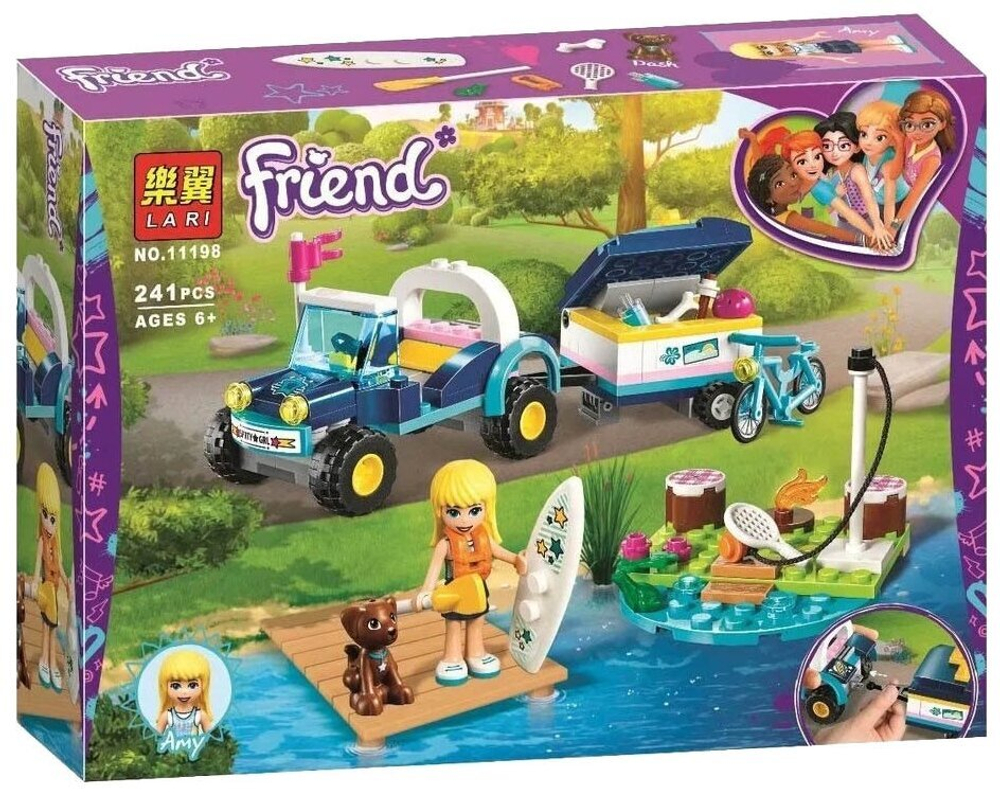 Конструктор Lari (Bela) Friend 11198 Багги с прицепом Стефани, 241 дет.