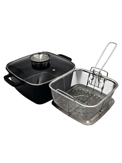 Кастрюля многофункциональная 3 в 1 Kamille KM 4218 с корзиной для фритюра