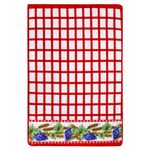 Салфетка из МИКРОФИБРЫ универсальная, 40х60 см, красная клетка, орнамент, 240 г/м2, BOOMHOUSE (БУМХАУС), 700880