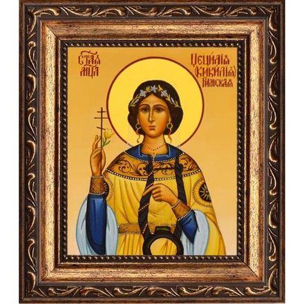 Цецилия (Кикилия) Римская святая мученица. Икона на холсте.