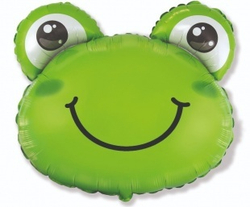 Шар (27""/69 см) Фигура, Голова, Веселая Лягушка, 1 шт. Б209