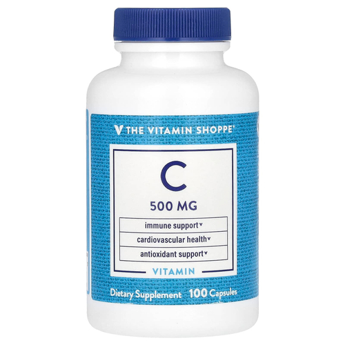 The Vitamin Shoppe, витамин C, 500 мг, 100 капсул