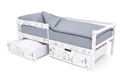 Детская кровать тахта Бельмарко Svogen белый лисята