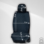 Универсальный чехол на весь салон из велюра в черном цвете с черной нитью