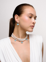 Колье "Delicacy blue soul" Silver