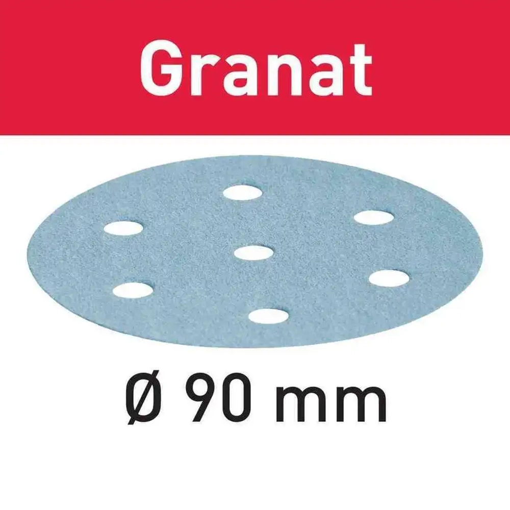 Шлифовальные круги STF D90/6 P500 GR/100 Granat FESTOOL 498326