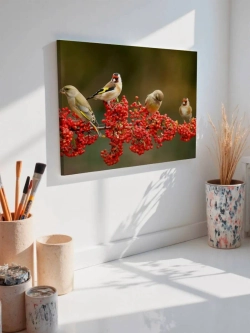 Картина на стену 40 X 50 Птицы щеглы