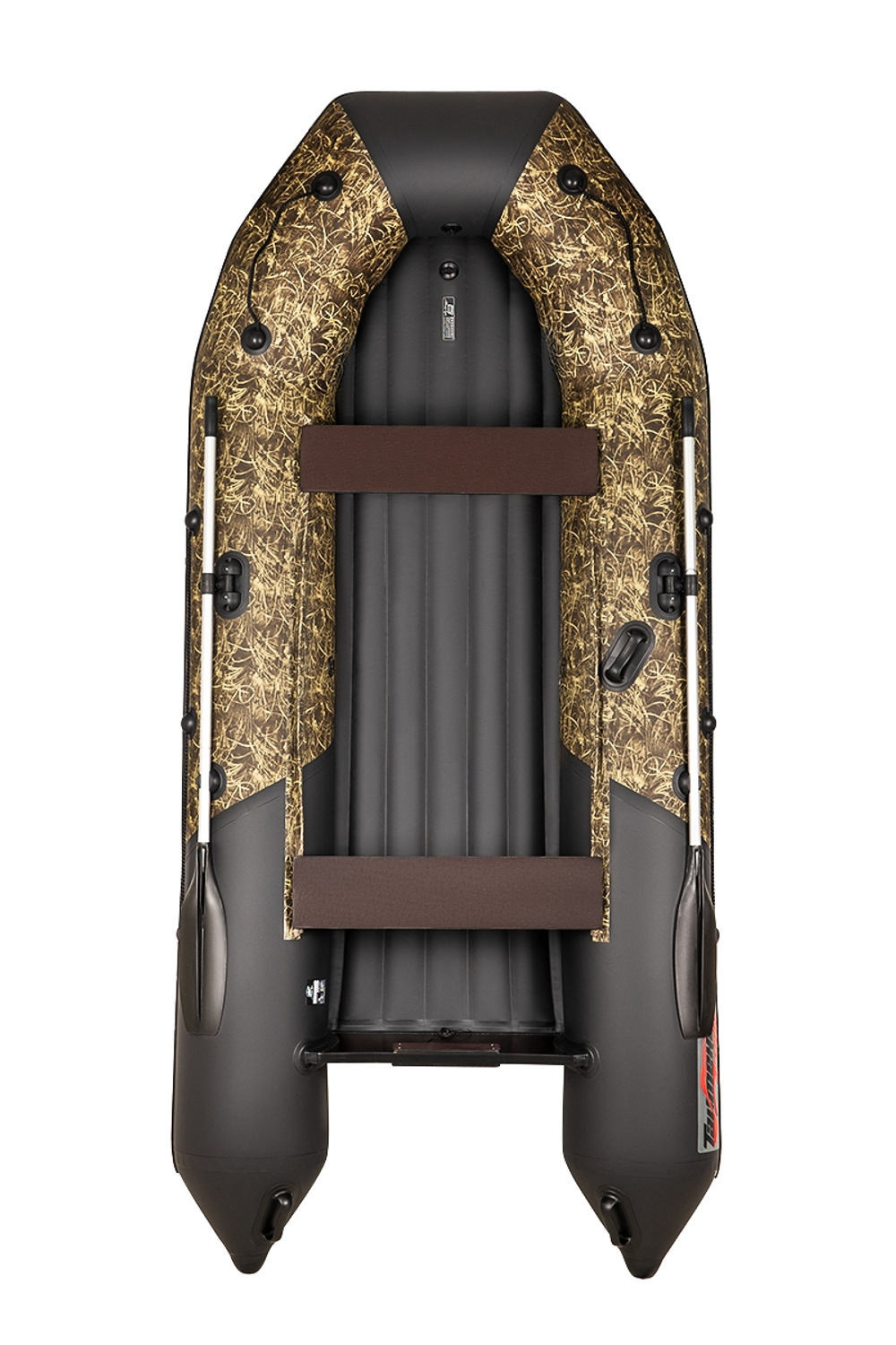 Таймень NX 3400 НДНД PRO камыш-черный + Toyama T 9.8 BMS (комплект лодка + мотор)