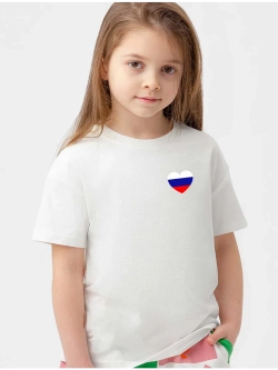 Футболка детская патриотическая триколор