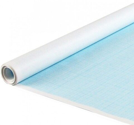 Миллиметровка, рулон 80гр. 878х10, голубая сетка