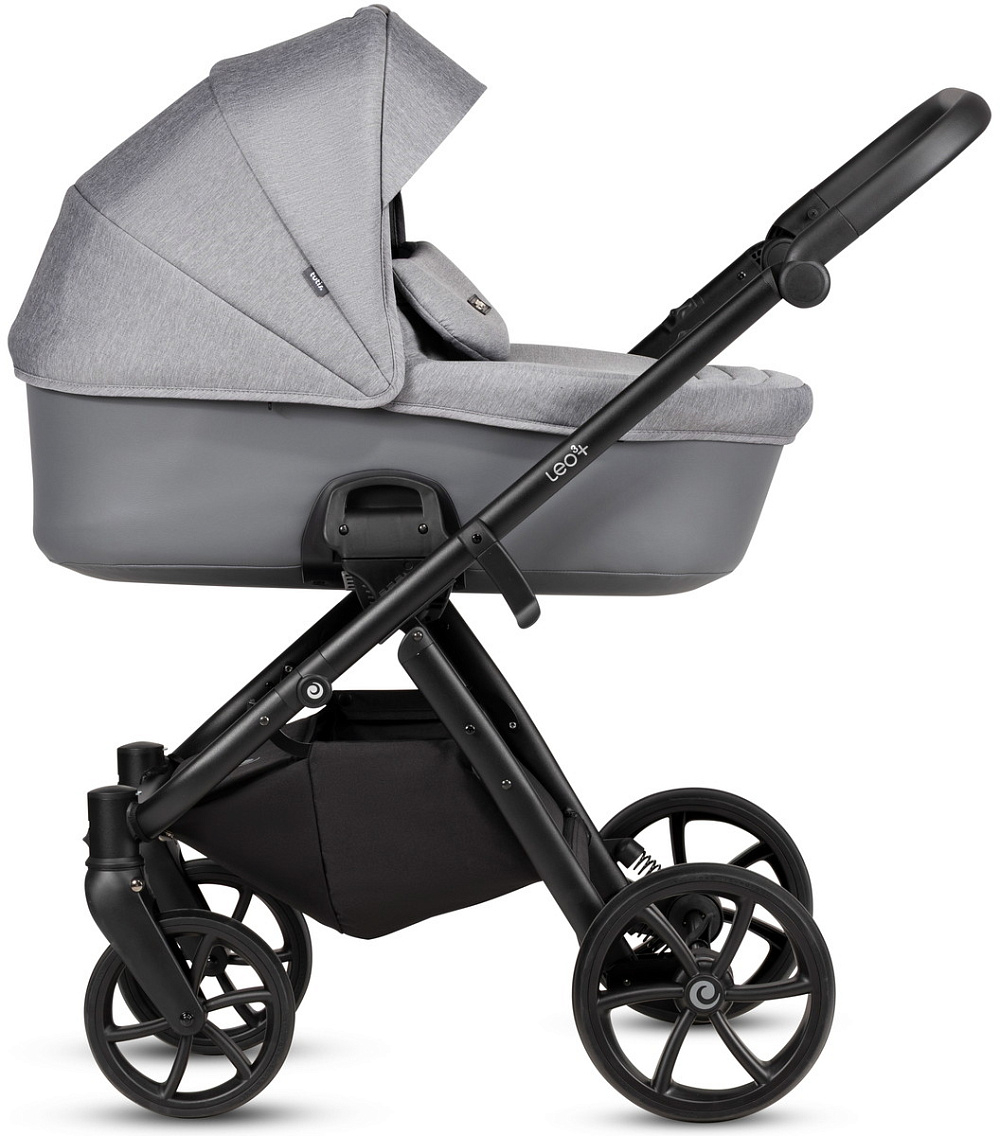 Детская коляска Tutis Leo 3 Plus 4 в 1 с автокреслом Beno Beige и базой 1582227 Stone Grey