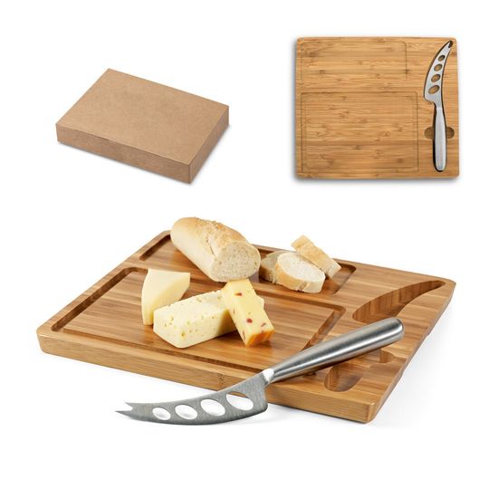 MALVIA Доска для сыров из бамбука, с ножом