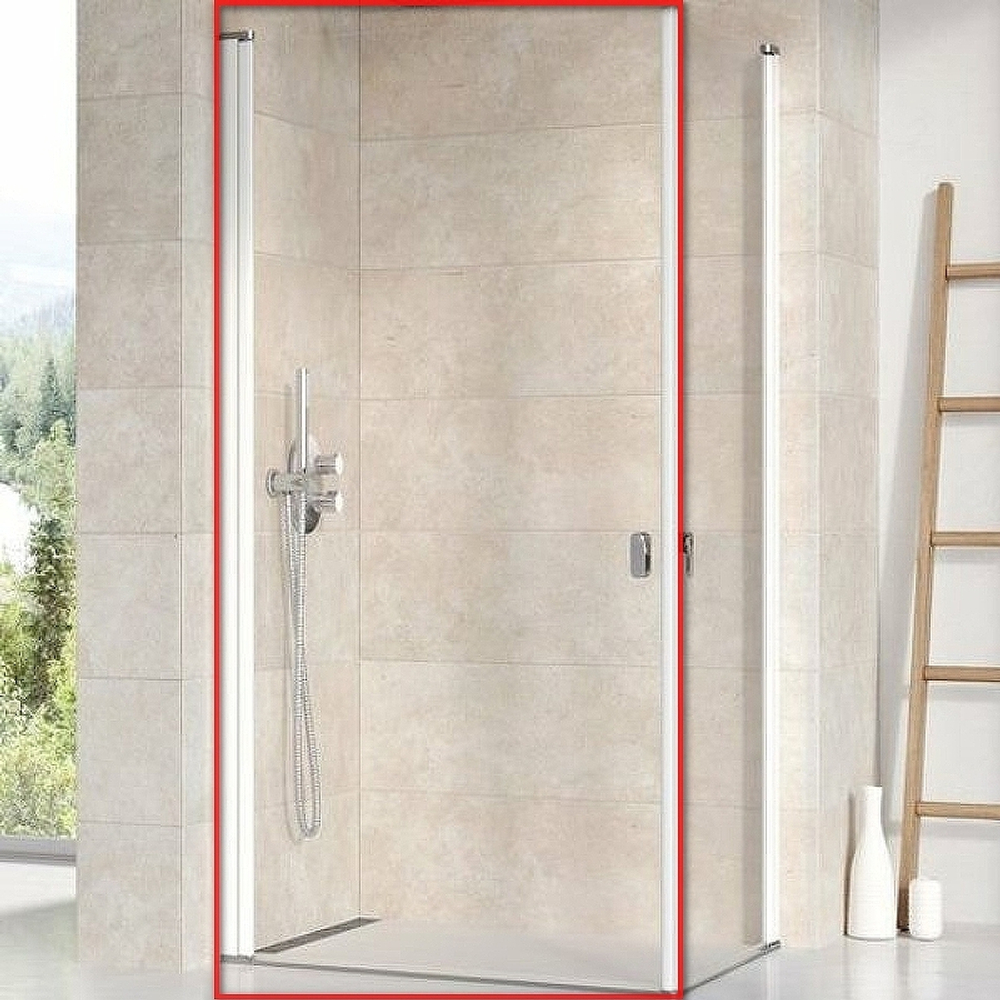 Душевая дверь Ravak Chrome CRV1-80 1QV40101Z1 профиль Белый стекло Transparent