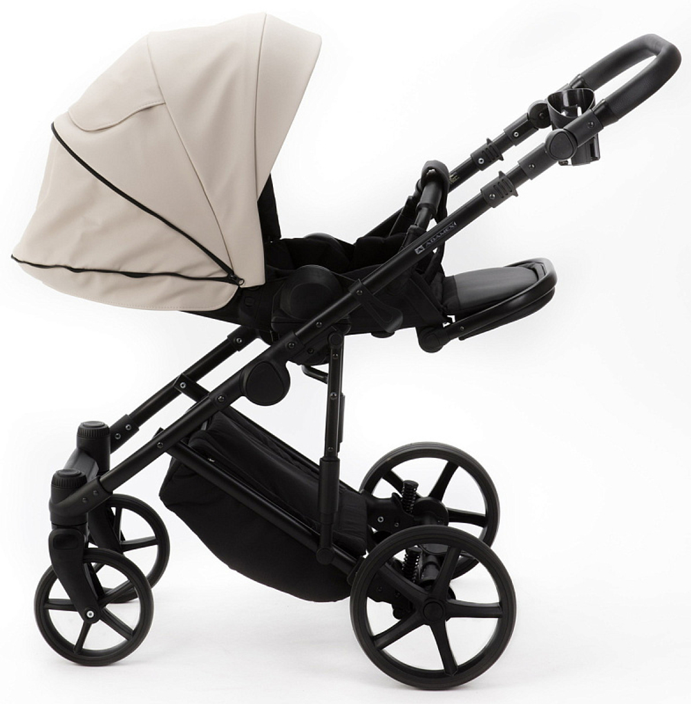 Детская коляска Adamex Zico Deluxe New 2 в 1 ZN-SA07 (СВЕТЛО-БЕЖЕВАЯ КОЖА)