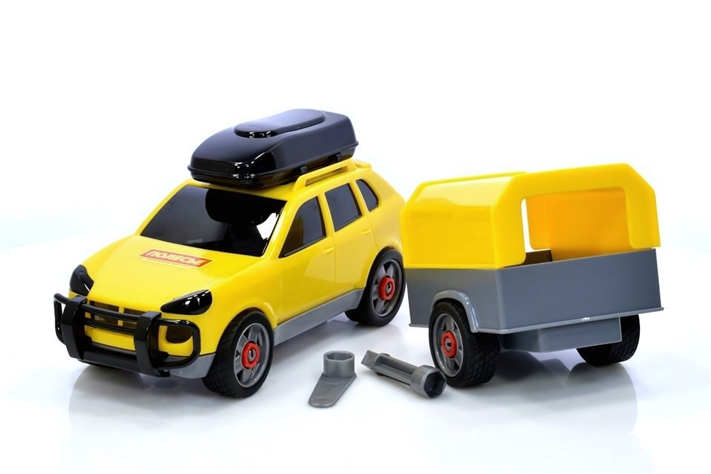 Машина Легковая с прицепом, микс, сетка (Полесье)