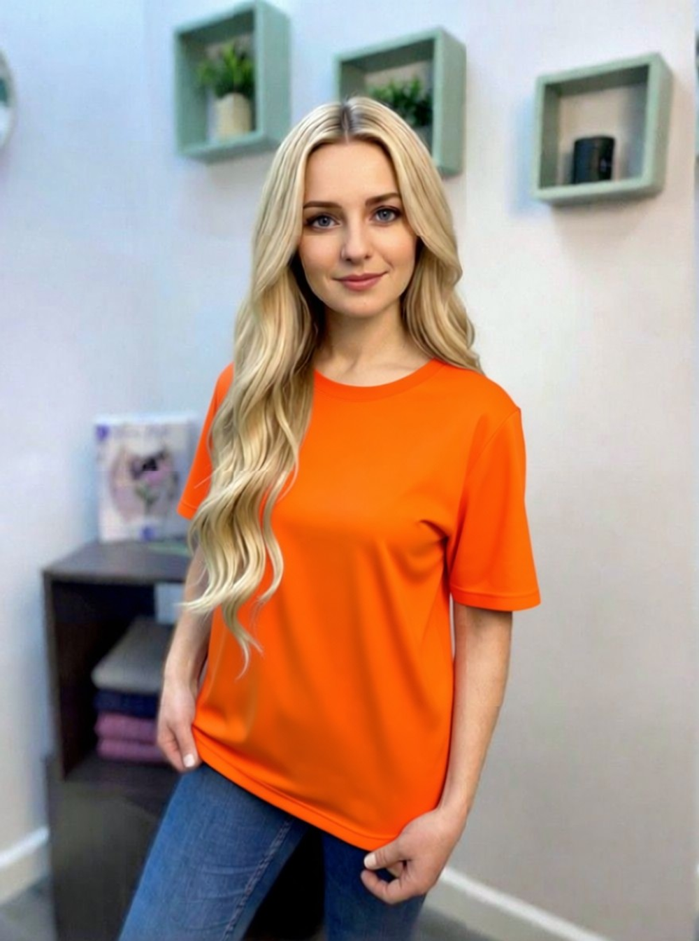 Футболка женская "Д-20 К.П" апельсин (СТИЛЬ)