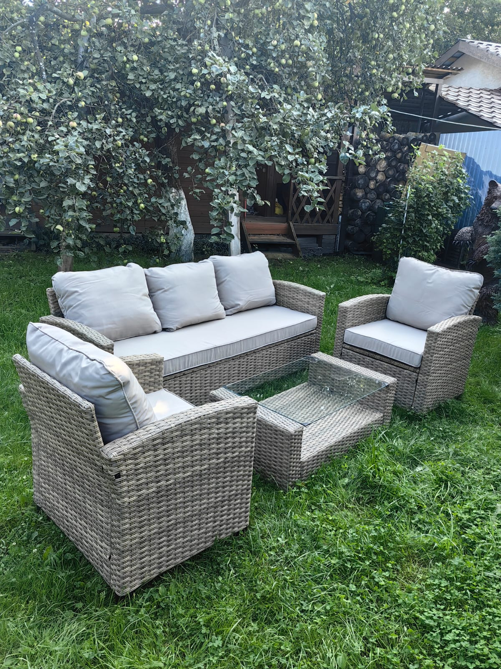 Комплект мебели из искусственного ротанга Сантьяго Terrace Set Greige