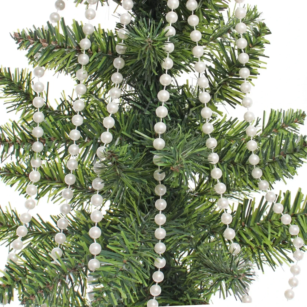 Бусы на ёлку 2,7 м «Жемчуг» d-8 мм, Белый