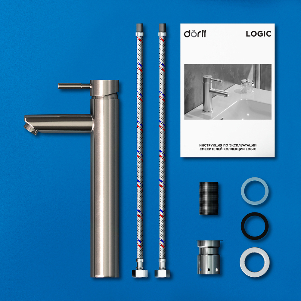 Смеситель для раковины Dorff Logic D3002102SS Нержавеющая сталь