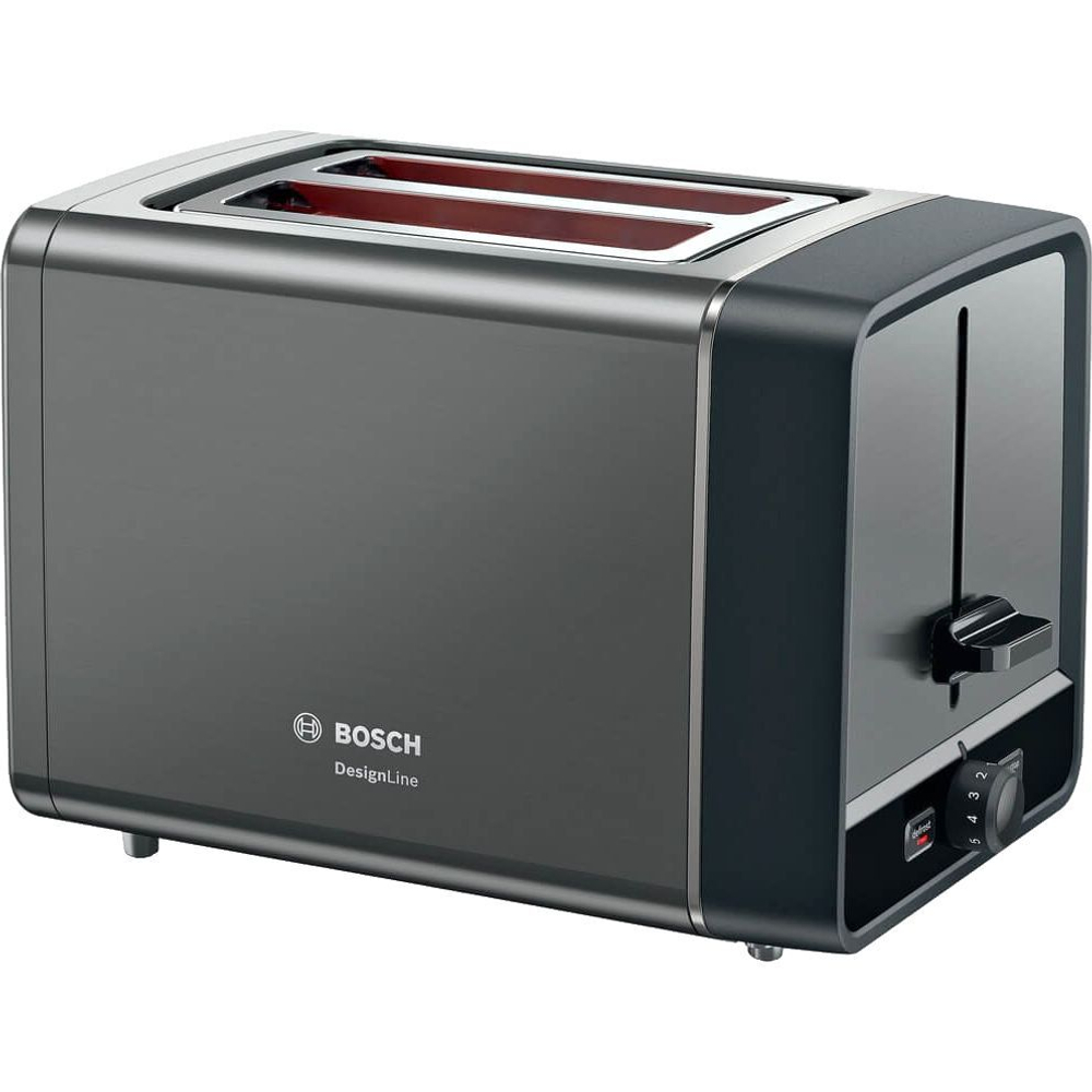 Тостер BOSCH TAT5P425, графитовый/черный