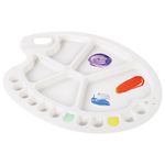 Палитра художественная пластиковая овальная 34х25 см, 17 ячеек, BRAUBERG ART DEBUT, 192230