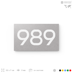 Номер на дверь 989, табличка на дверь для офиса, квартиры, кабинета, аудитории, склада, серая 120х70 мм, Айдентика Технолоджи