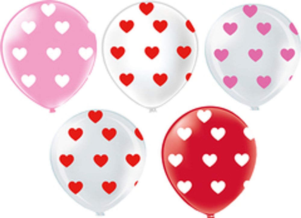 БК 12'' Сердца! Кристалл шелк