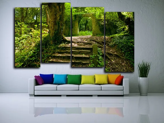 Модульная картина "Заброшенный парк"