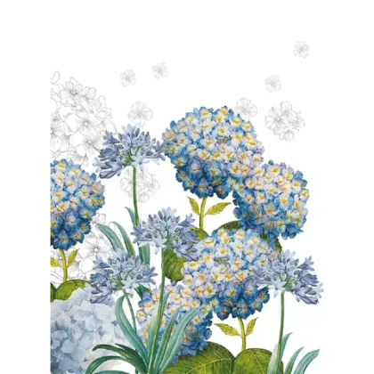 Кухонное полотенце Jardin D'Hortensias Bleu (50 x 70 см)
